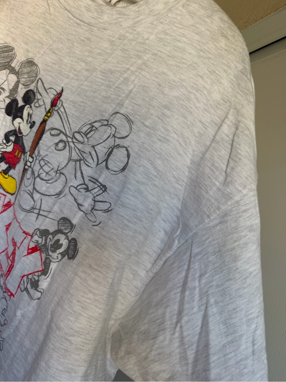 Vintage Disney Store Mickey Mouse Sketch Graphic Tee XXL USA Made Y2K - Picture 8 of 8